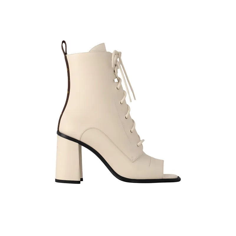 LOUIS VUITTON Berlin Ankle Boots 8.5cm Women's Beige-1