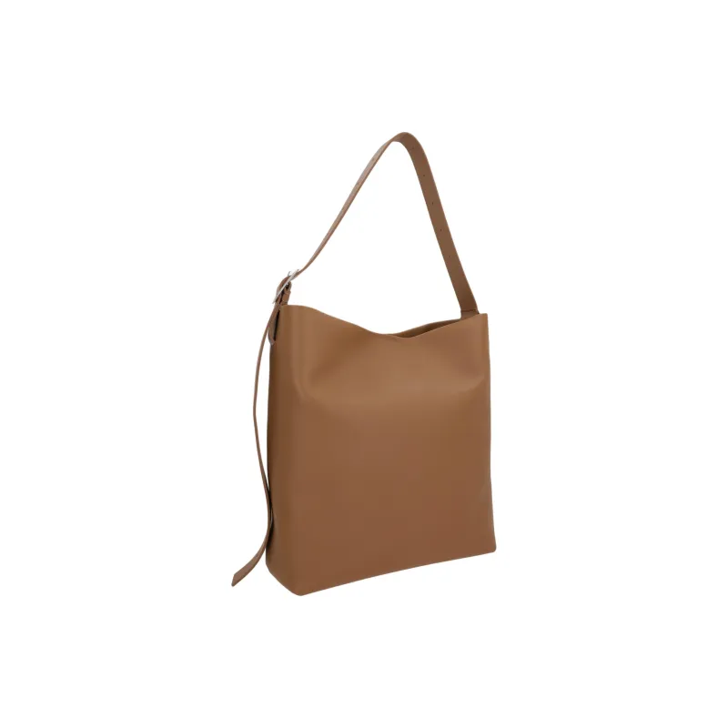 JIL SANDER Calfskin Tote Bag, Shopping Bag, Shoulder Bag Medium Size Women's Hazelnut-1