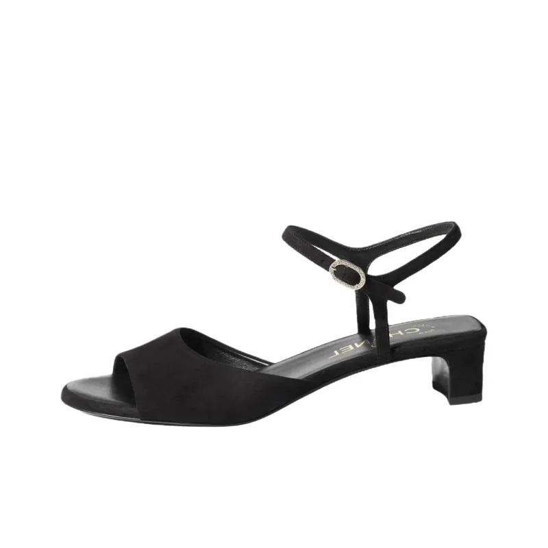CHANEL Coco Beach 25M One Strap Sandals 3.5cm Women's Black-0