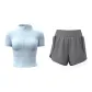 [Short-Sleeved Set]Light Frost Blue+Gray
