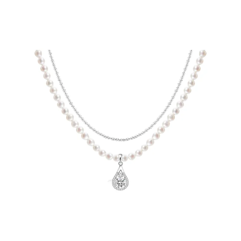 Lao Feng Xiang Pearl Necklaces Women's-1