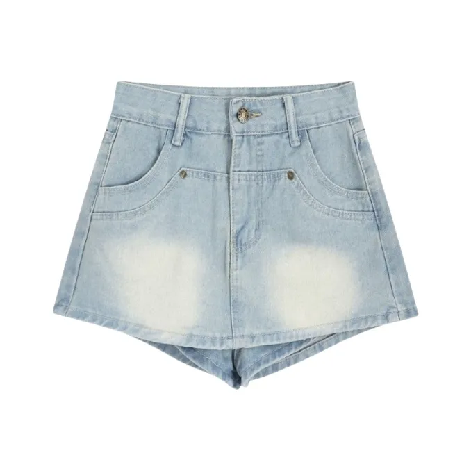 YGPRW Denim Short Skirts Women's-0