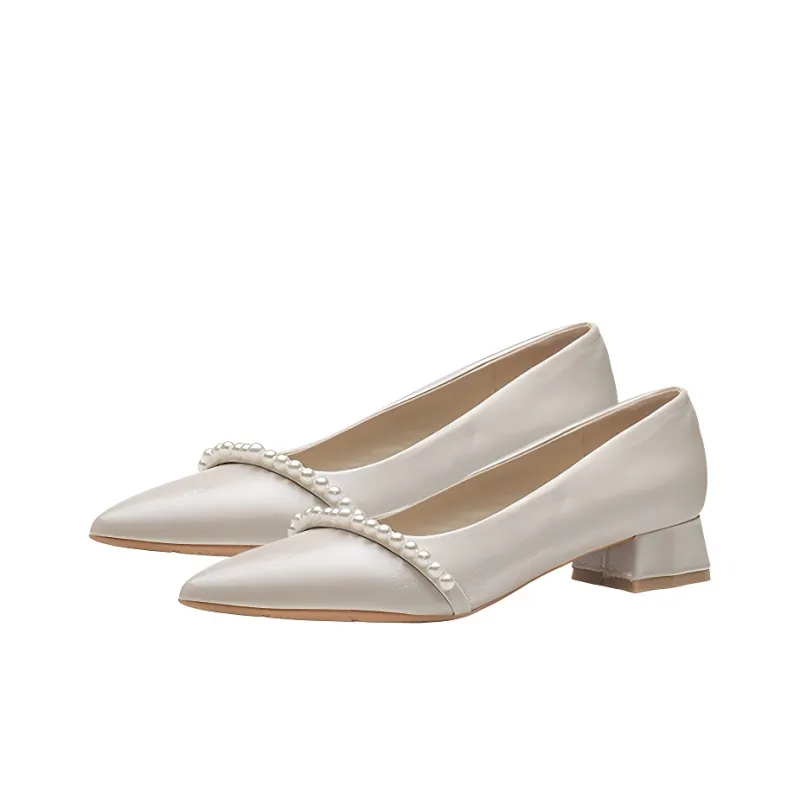 HUANAI High Heels Women's Apricot-1