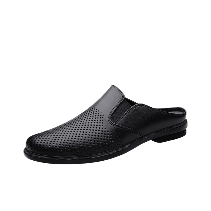 Bull Thunder Abrasion Resistant Slip Resistant Closed Toe Slippers Men's Black-1