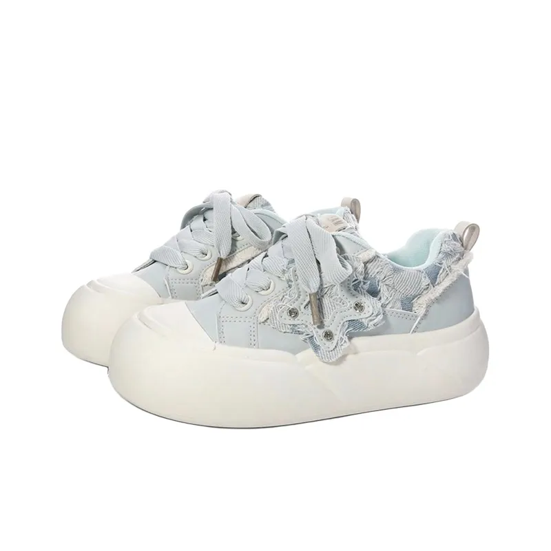 Ordifen Low Top Skateboard Shoes Women's Light Blue-1