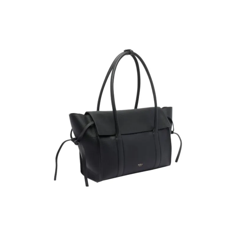 Mulberry Calfskin Tote Bag, Shopping Bag, Shoulder Bag Medium Size Women's Black-1
