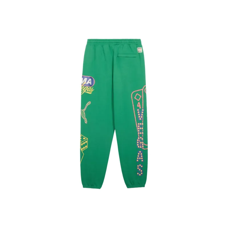 PUMA Essentials Las Vegas Knitted Sweatpants Men's Green-1