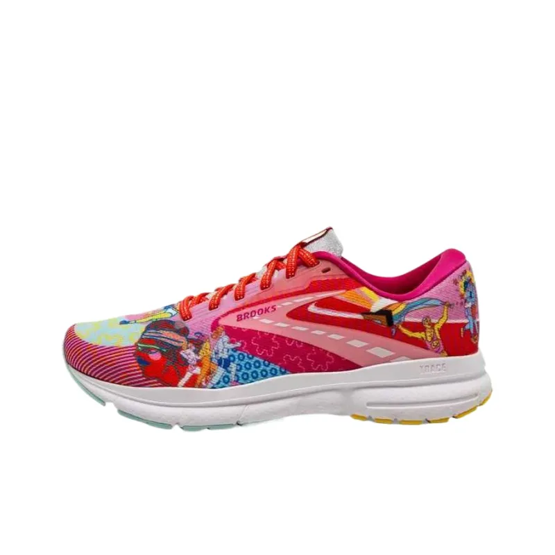 Brooks Trace 3 Pink Blue Yellow-0