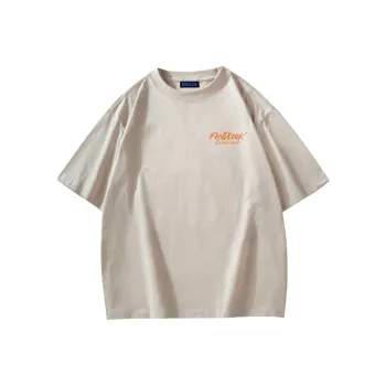 FONDLOOK T Shirts Unisex Light Beige Apricot