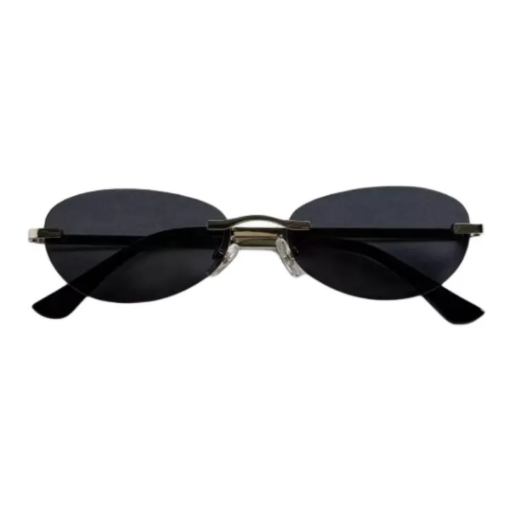 ZARA Metal Acetate Polyamide Oval Sunglasses Men's Silver-1