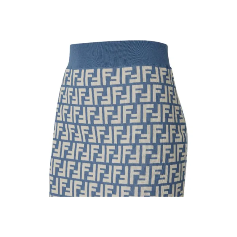 FENDI FF jacquard Midi Skirt-2