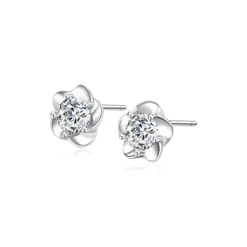 AHK S999 Fine Silver Stud Earrings Women's