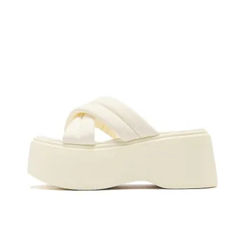 AGSDON Slide Slippers Women's Beige/Black