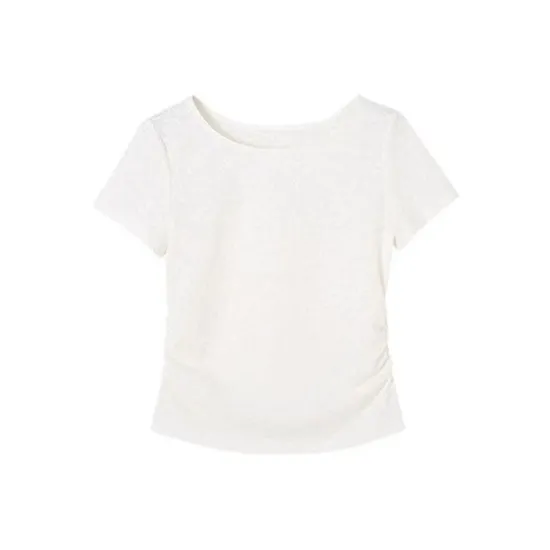 HDFULERN T Shirts Women's Ecru-0