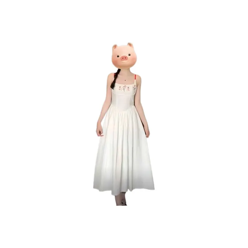GOSO Slip Dresses Women's White-2