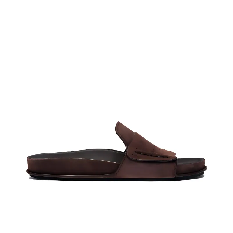Jacquemus Rubber Sole Odor Resistant Slide Slippers Men's Coffee-1