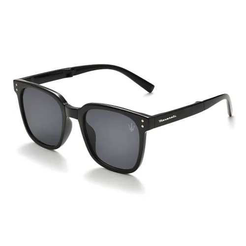 Maserati TR/Memory Plastic Round Sunglasses Unisex