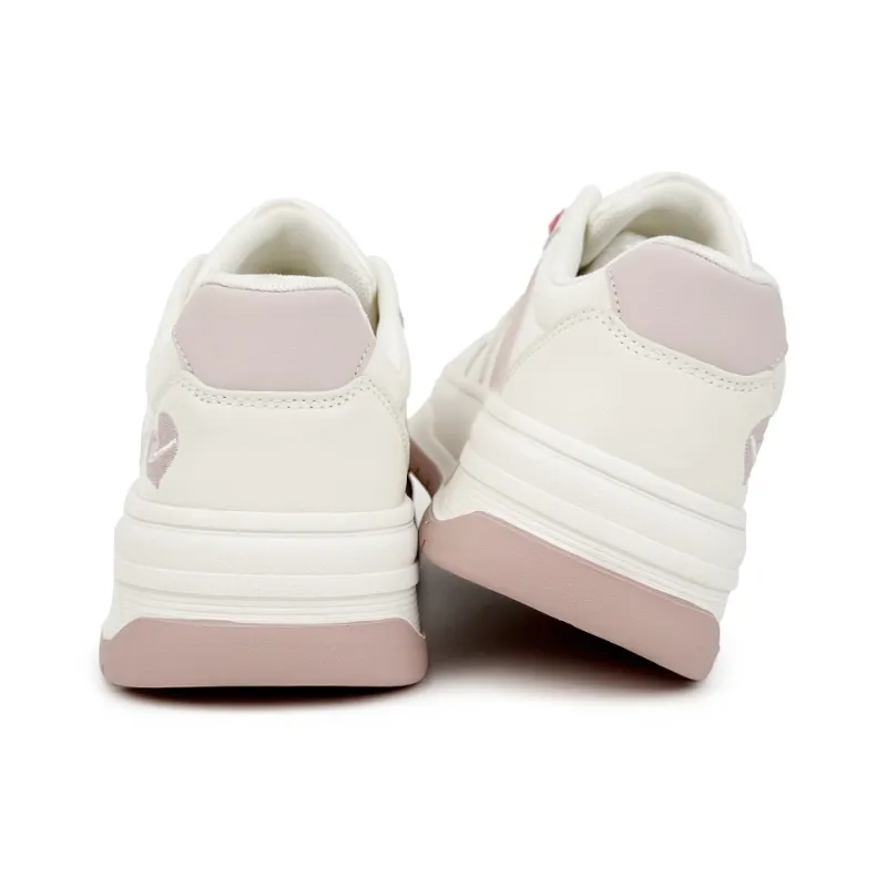 Warrior Cushioning, Balance, And Breathable Design Low Top Skateboard Shoes Women's Beige Pink-4