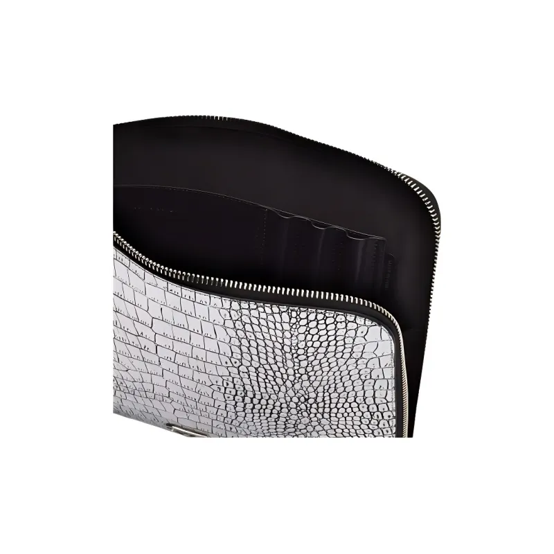 Giuseppe Zanotti/GZ Leather Clutch Men's Silver-4