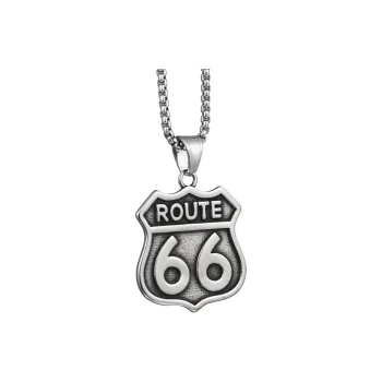 66ROUTE 66 Titanium Steel Necklaces Unisex