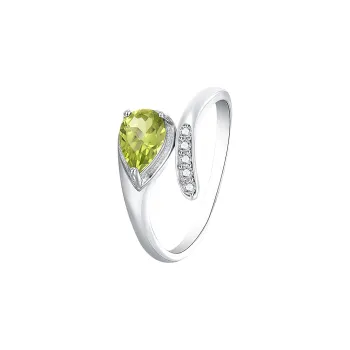 FANSHINER Natural Peridots Rings Women's