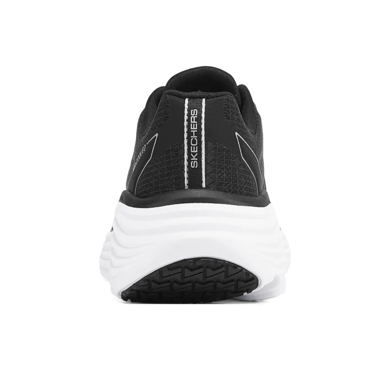 Skechers Max Cushioning, Breathable, Supportive, Rebound Low Top Running Shoes Women's Black Silver-5