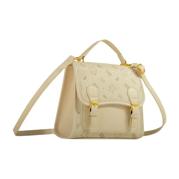 MARKANGARO PU Backpack Women's Brown/Pink/Ecru-10