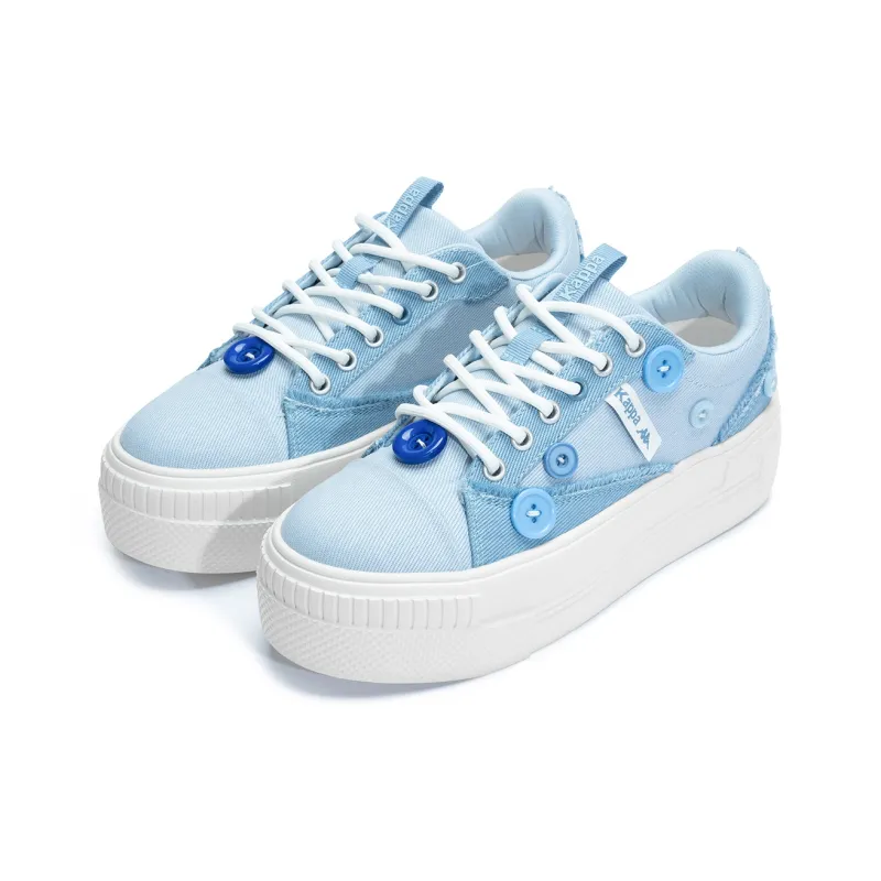 Kappa Back to Back Low Top Skateboard Shoes Women's Iceberg Blue-2