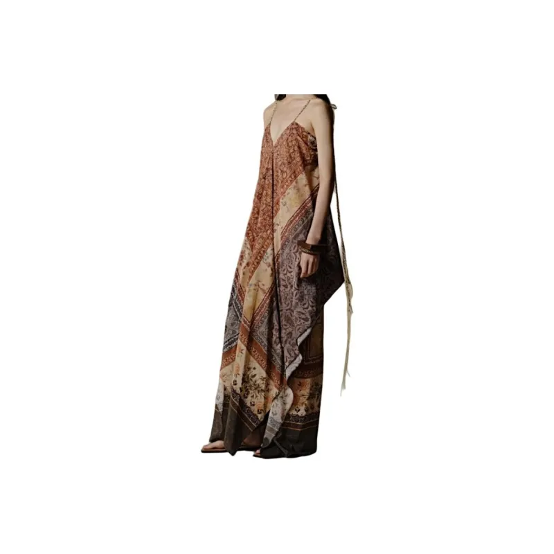 INTO THE EAST Abstract pattern Midi Dress-4