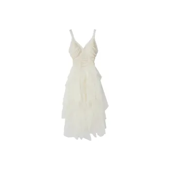 Mu Xiao Xin Slip Dresses Women's White
