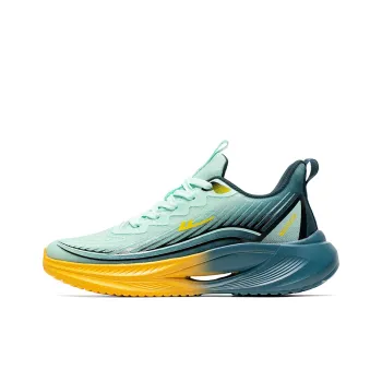 Warrior Slip Resistant, Abrasion Resistant, Rebound Resistant Low Top Long Distance Running Shoes Men's Green Orange