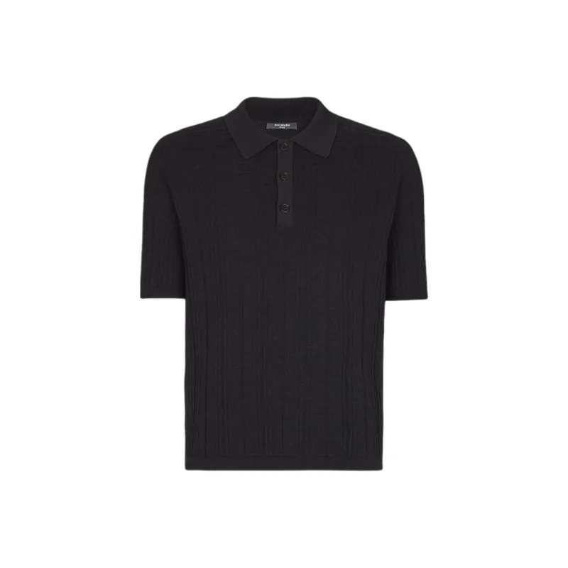 BALMAIN Polo Shirts Men Black-0