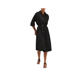 HERMES SS25 Short Sleeved Dress Women's Black