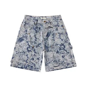 Jeep Denim Shorts Unisex Jacquard Blue