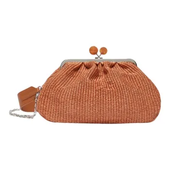 WEEKEND MaxMara Pasticcino Cotton Clutch Medium Size Women's Brown