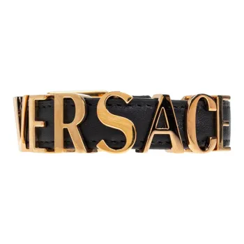 VERSACE Brass Bracelets Men's Black