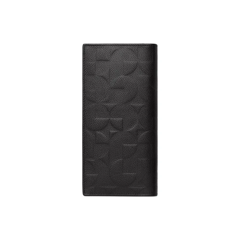 GOLDLION Cow Leather Wallet Men's Black-3