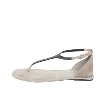 Brunello Cucinelli One Strap Sandals Women's Gray