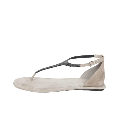 Brunello Cucinelli One Strap Sandals Women's Gray