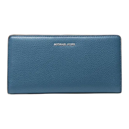 MICHAEL KORS Bryant Leather Wallet Tubas Women's Blue