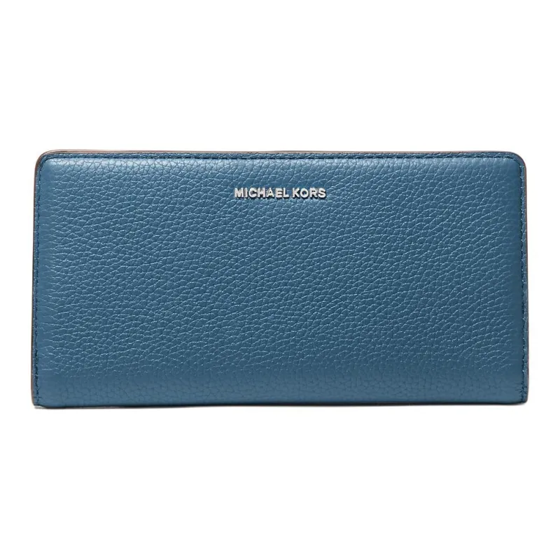 MICHAEL KORS Bryant Leather Wallet Tubas Women's Blue-0