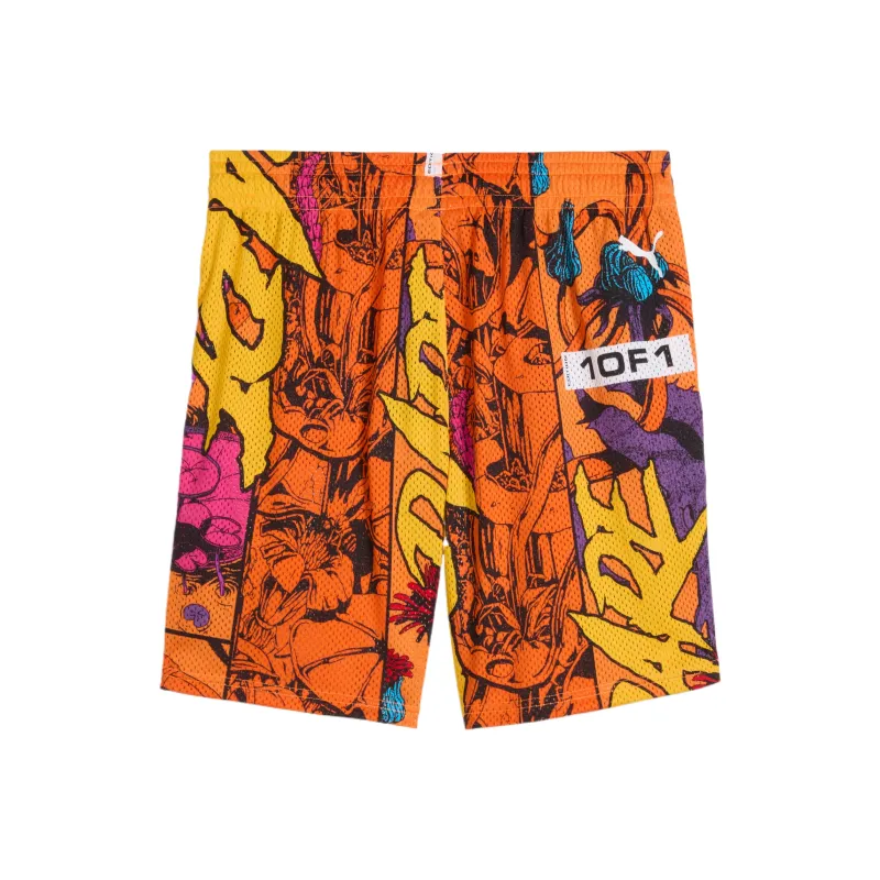 PUMA X LAMELO BALL Basketball Shorts Men's Orange-1