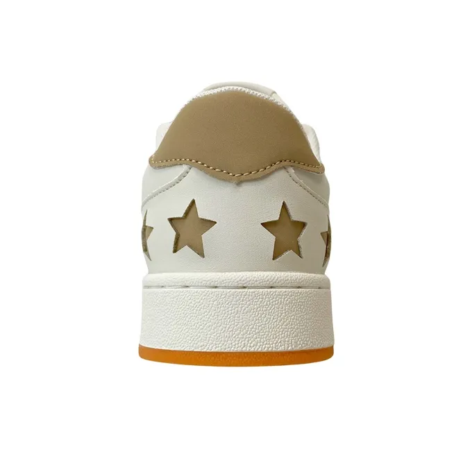 MQGAll Slip Resistant, Abrasion Resistant, Breathable Low Top Skateboard Shoes Unisex Beige Yellow-3
