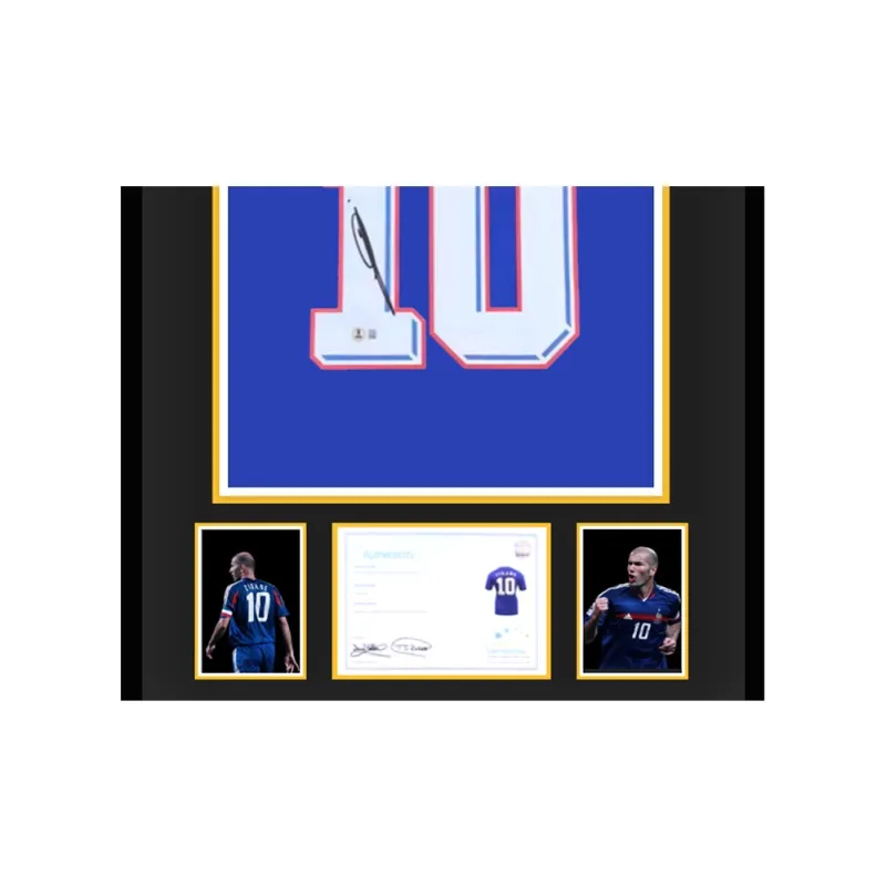 Three For French Team Jersey Exquisite Mounting, Outer Frame Approx. 65x85cm-2
