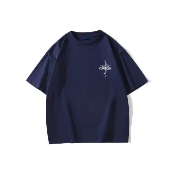 FONDLOOK T Shirts Unisex Navy Blue