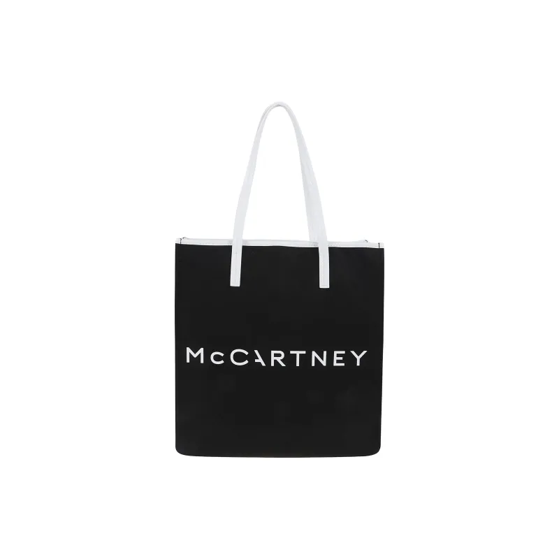 Stella McCartney Abaca Tote Bag, Shopping Bag, Handbag Women's Black-2