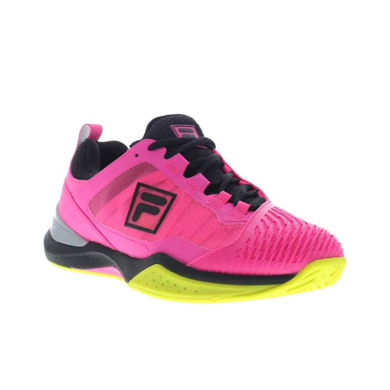 FILA Speedserve Energized Pink Yellow Black Women's-2