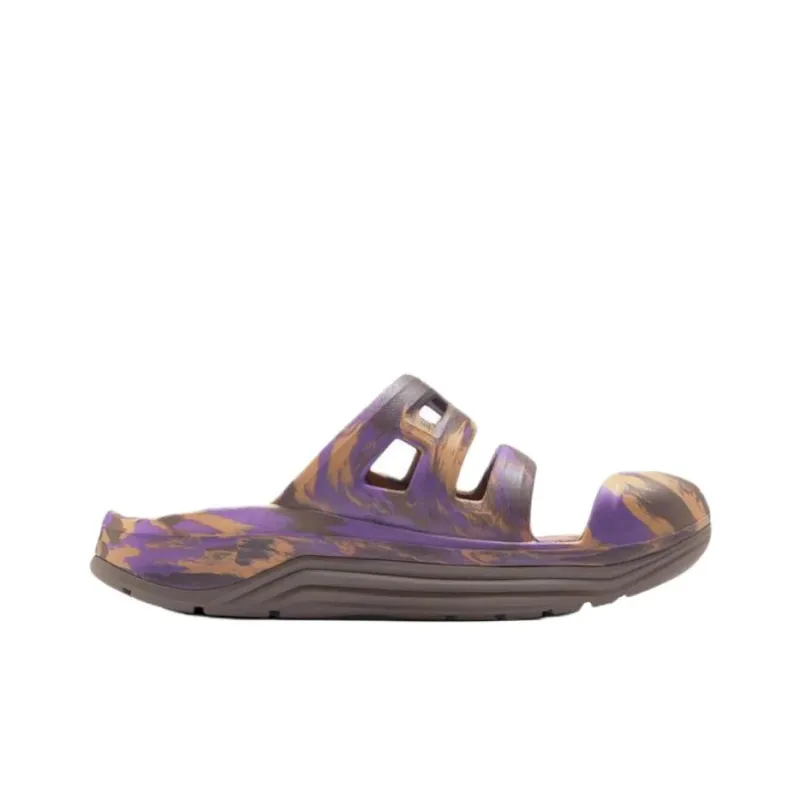 THE NORTH FACE Reactive Slide Abrasion Resistant Cushioning Slide Slippers Unisex Brown Purple-1