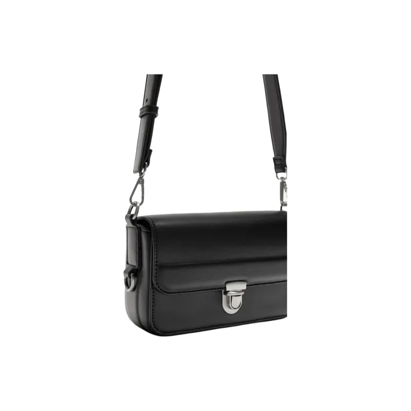 ZARA PU Crossbody Bag Regular Men's Black-1