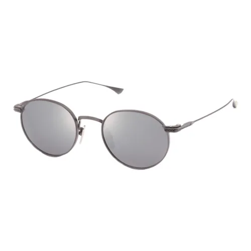 DITA Enamel Titanium Metal Round Sunglasses Men's Silver